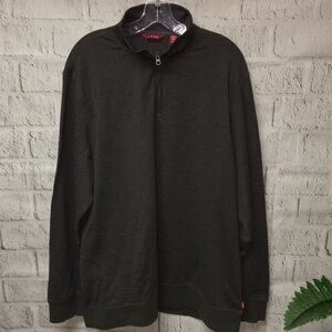 Izod dark grey Pullover with 3 quarter zipper